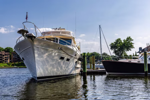 A boat on the Chesapeake Bay near Annapolis, Maryland